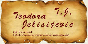 Teodora Jelisijević vizit kartica